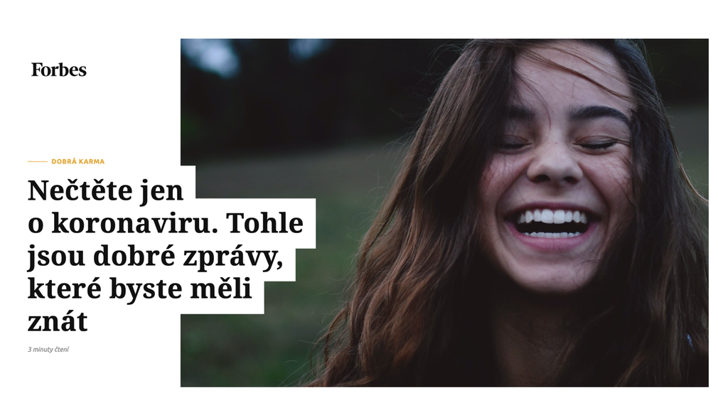 Klikni pro dávku dobrých zpráv na Forbes.cz